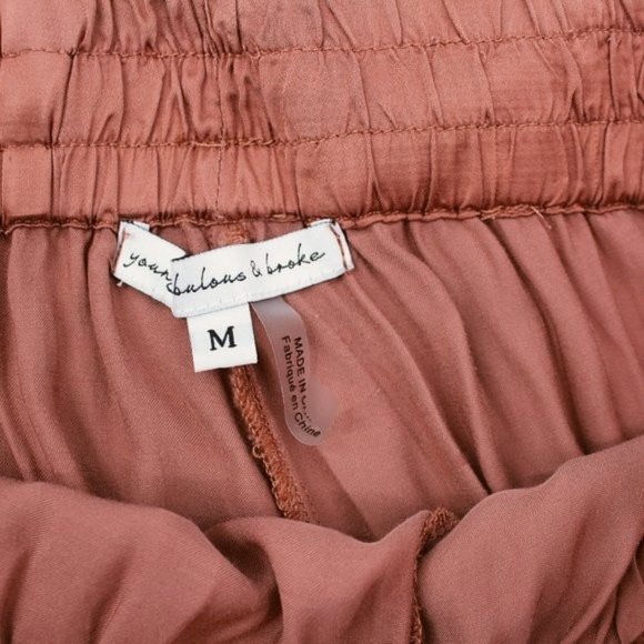 Young Fabulous & Broke Cargo Pants Silky Satin Joggers Drawstring M - Picture 6 of 14